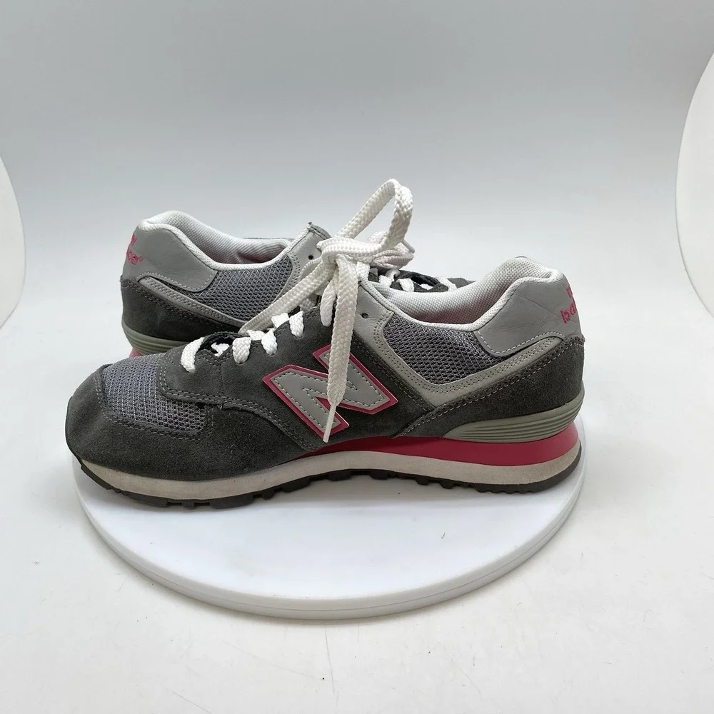 New Balance Sneakers 8.5 B Womens 574 WL574GP Gray Running Athletic Gym Shoes